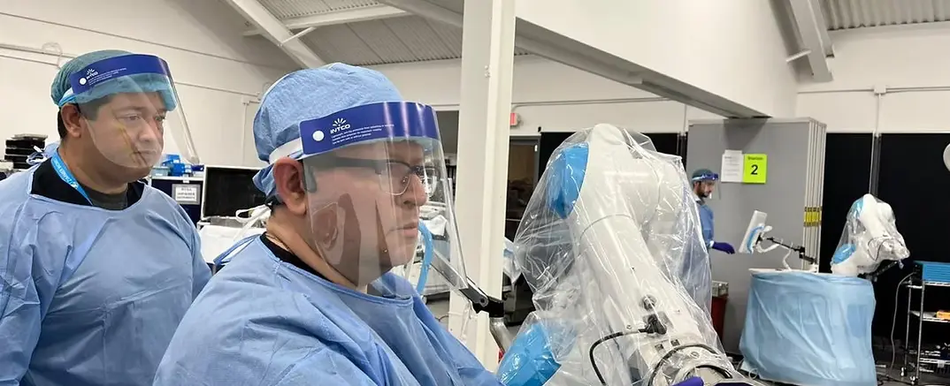 Robotic knee surgery in the OR